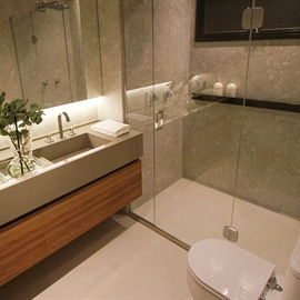 Banheiro Master - Apartamento em Vila Mascote, São Paulo