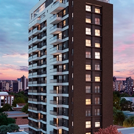 Perspectiva Ilustrada da Fachada - Apartamento em Moema, São Paulo