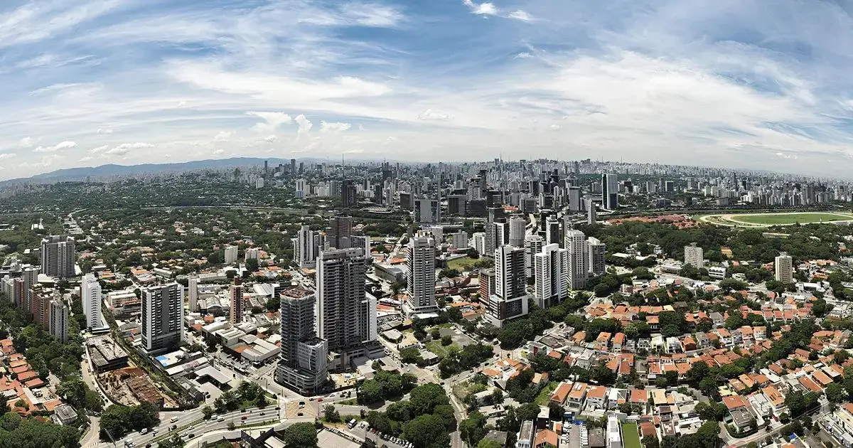 Vista aérea do bairro butantã em sp