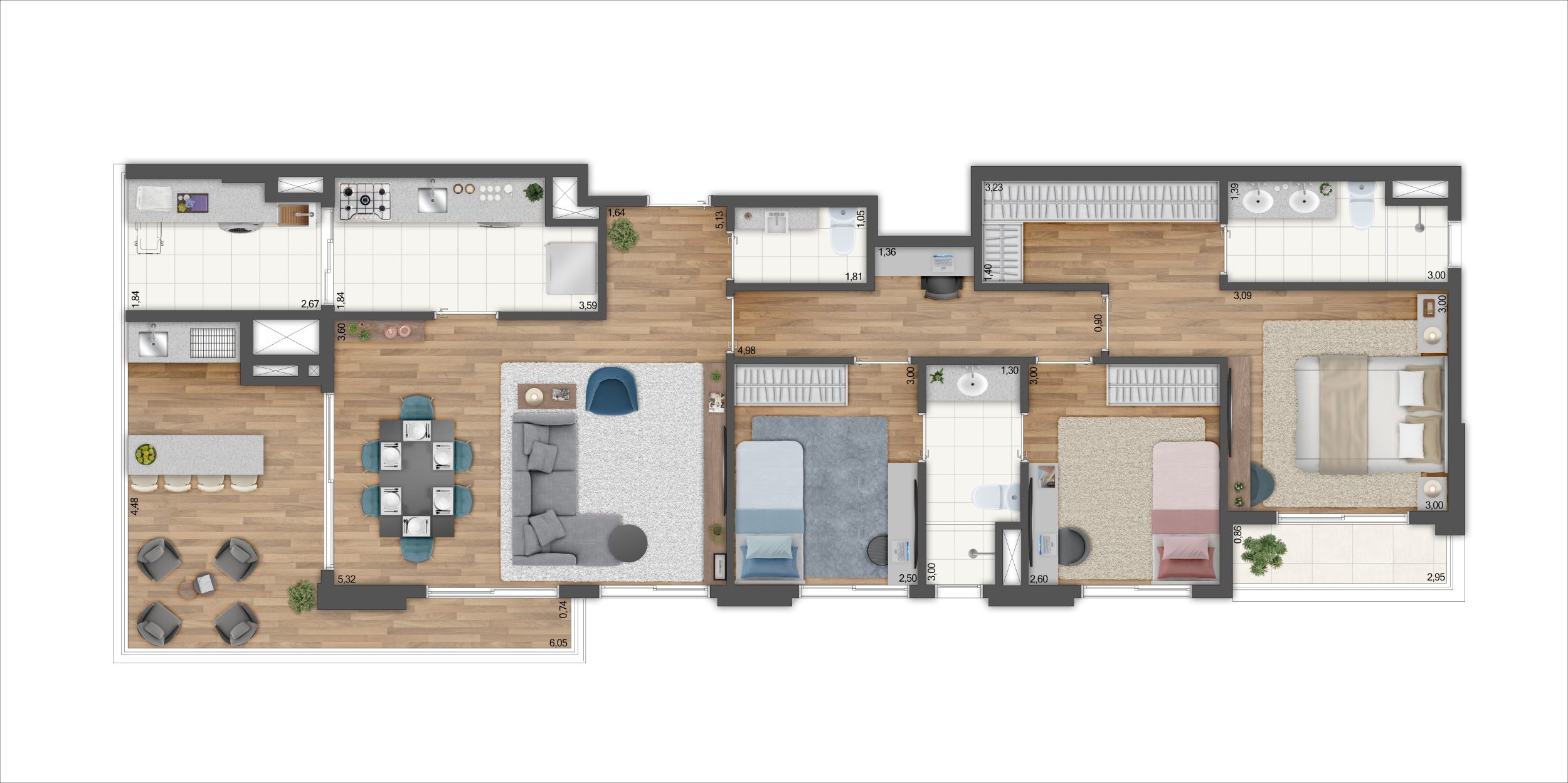 109m² | 3 suítes