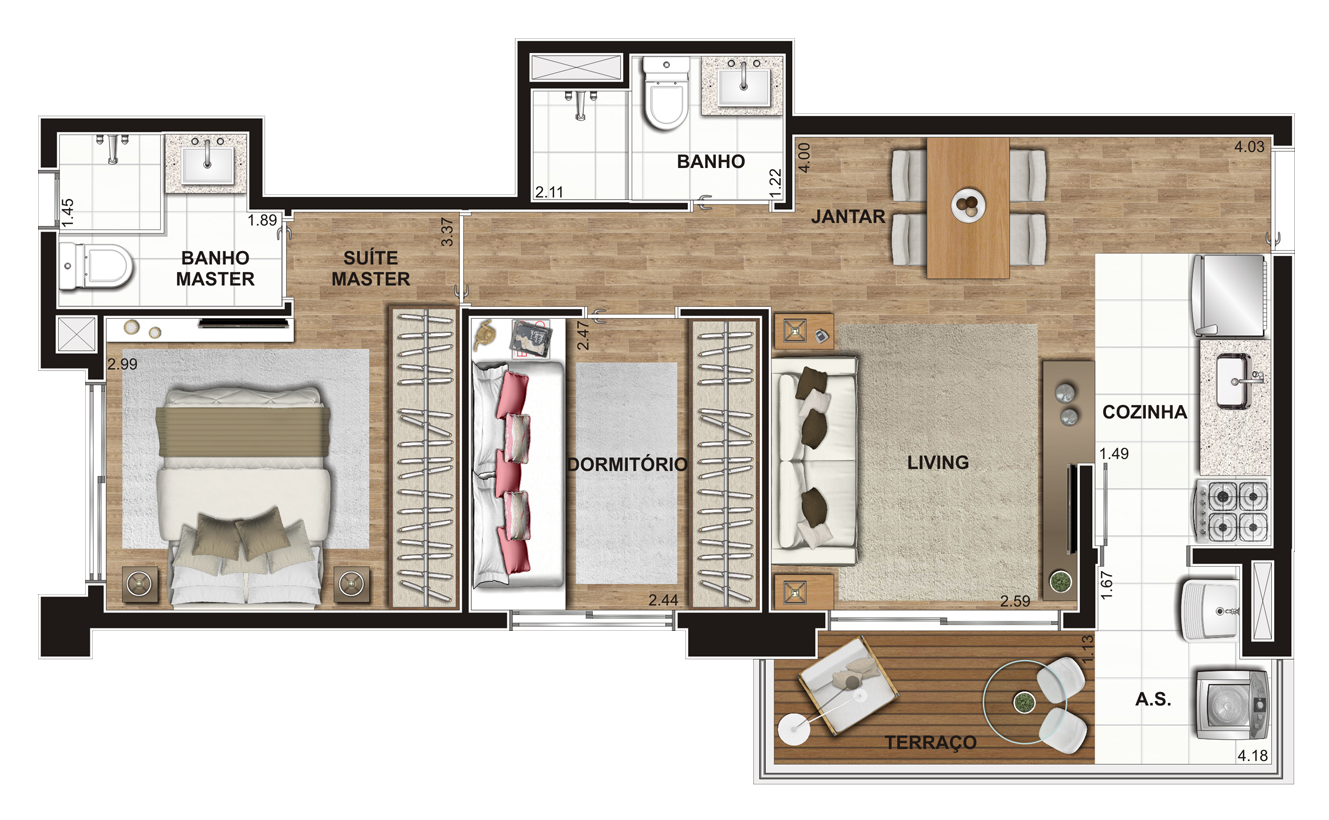 Planta Tipo 53m² - R00