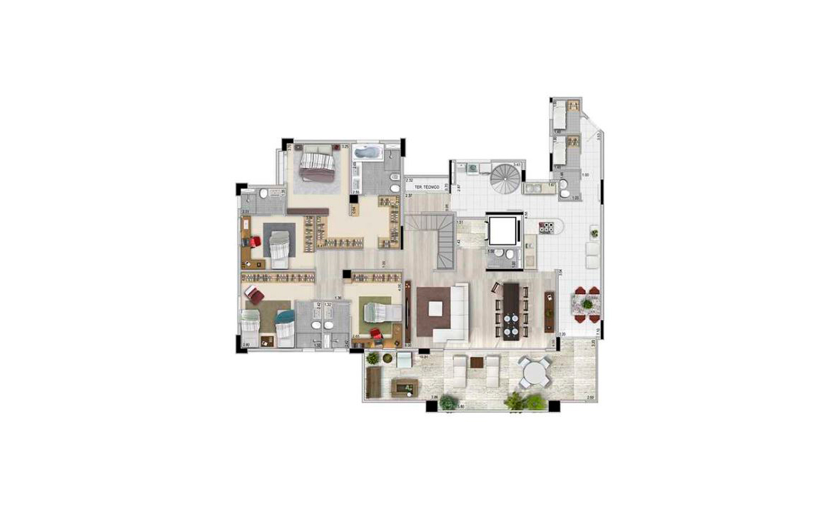 Planta 497m² - Duplex Inferior