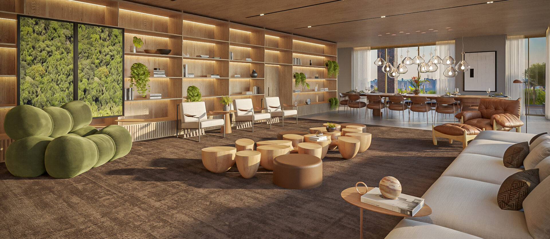 Triplex 1000m² - Living
