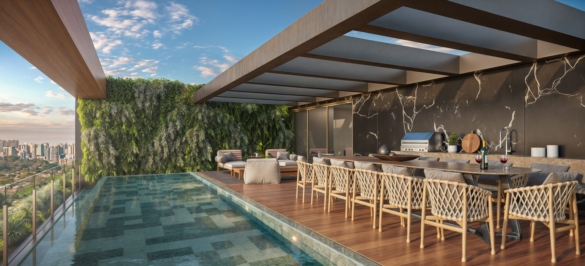 Triplex 1000m² - Piscina