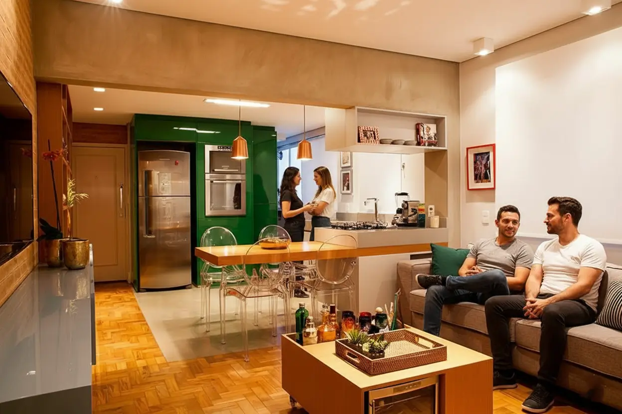 Cozinha Americana em Apartamento