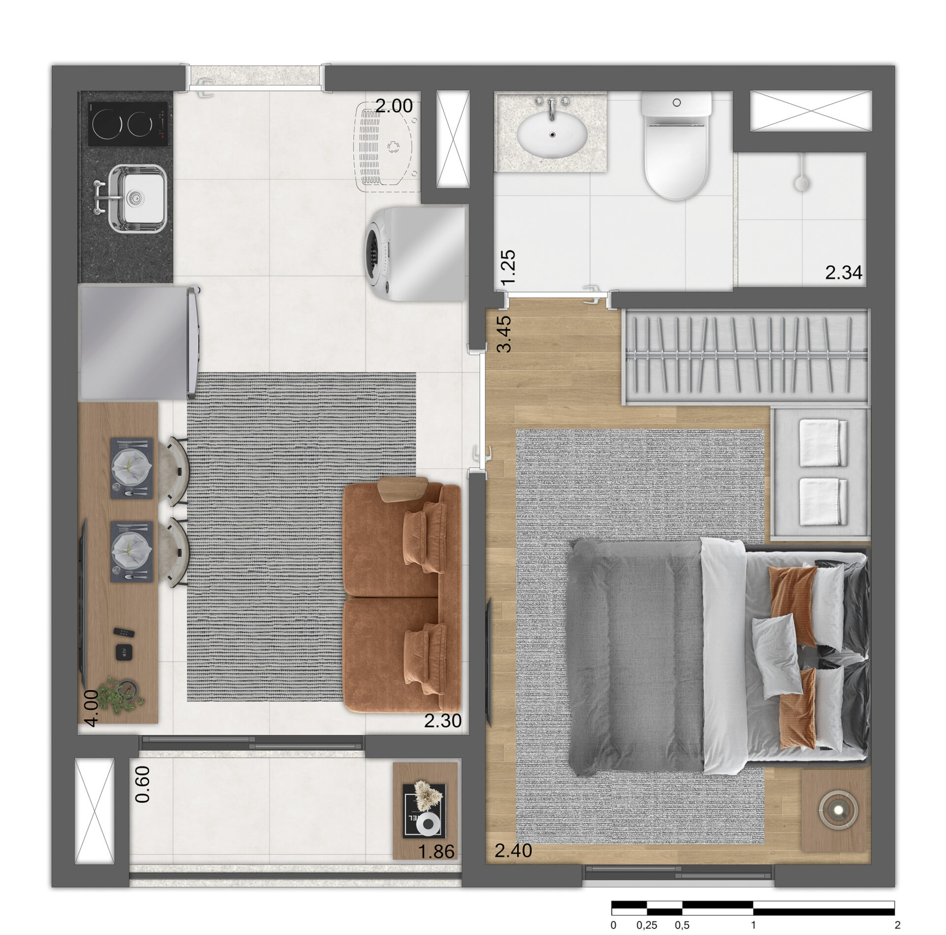 Planta Tipo B - 24m² - R02