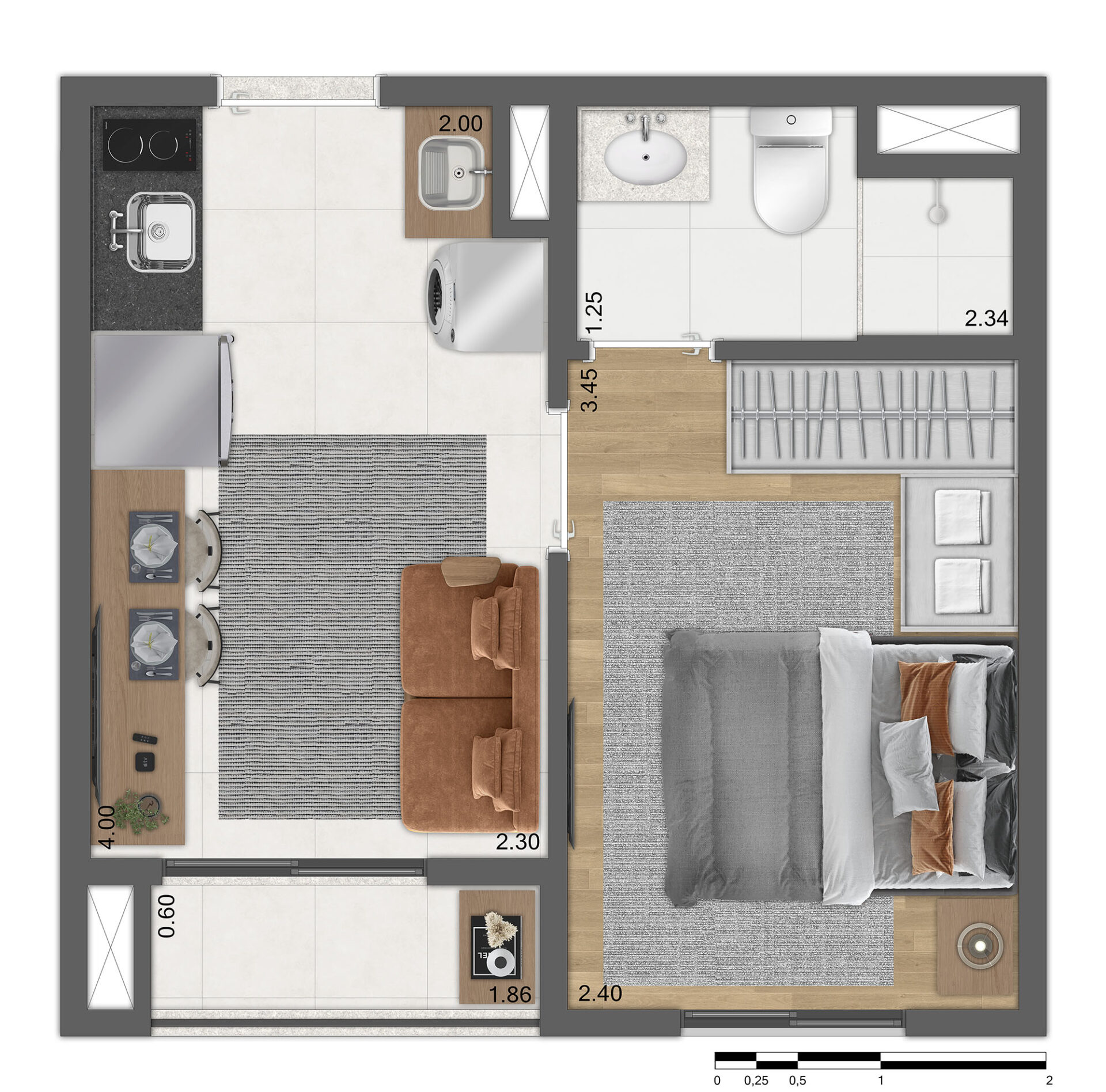 Planta Tipo B - 24m² - R03
