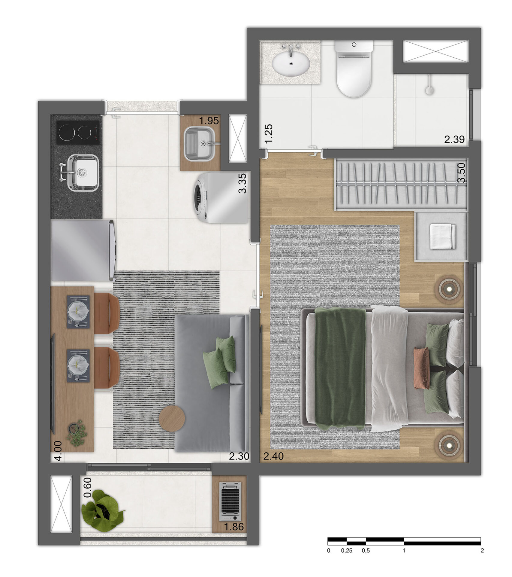 Planta Tipo C - 25m² - R03